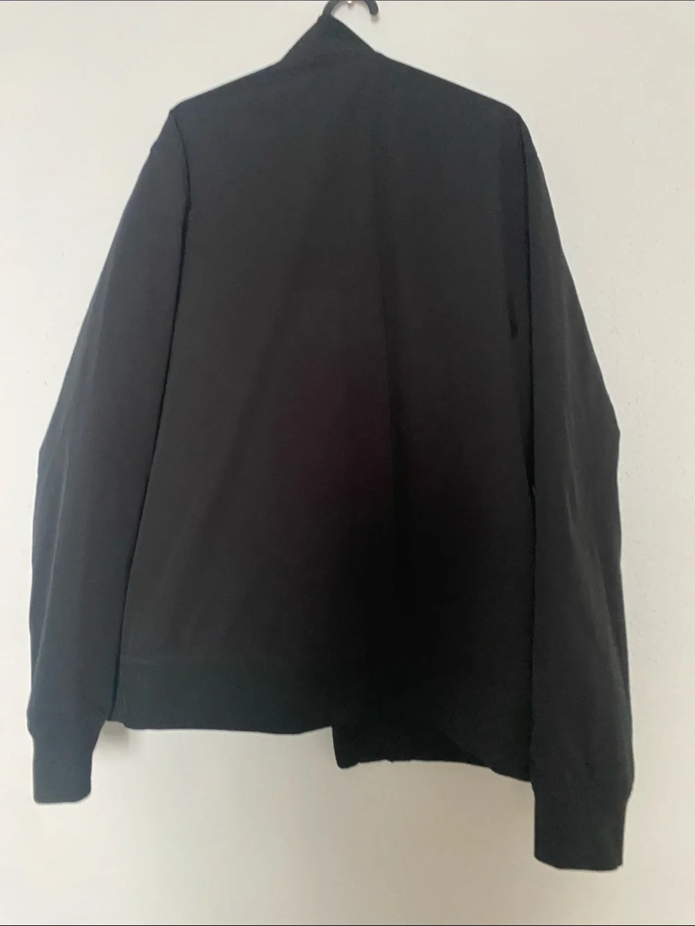Banana Republic Black Men's Lightweight Bomber Jacket with Zip Front Size L